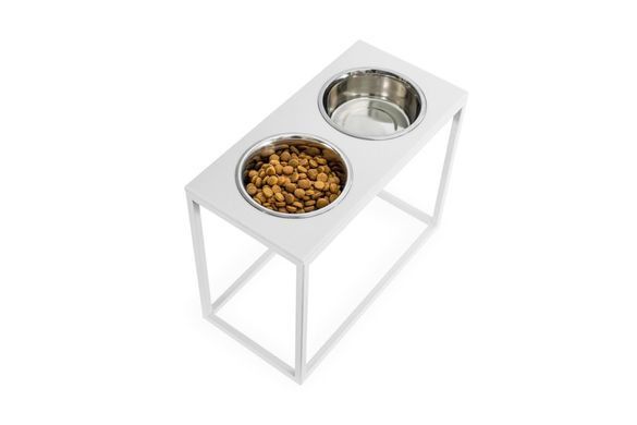 Миски на підставці для великих собак Dinner White Stone + White XL20 3300332 - онлайн-зоомагазин Хвіст і Дракон