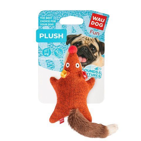 Іграшка для собак WAUDOG Fun Plush Лисиця, трикотаж, Ш 4 см, Д 14 см, S 6260 - онлайн-зоомагазин Хвіст і Дракон