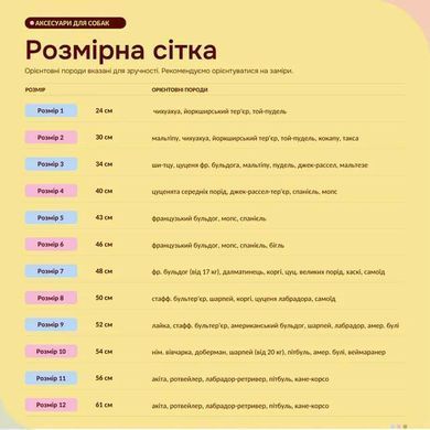 Панамка для собак з принтом хмари Собачі Справи, розмір 1